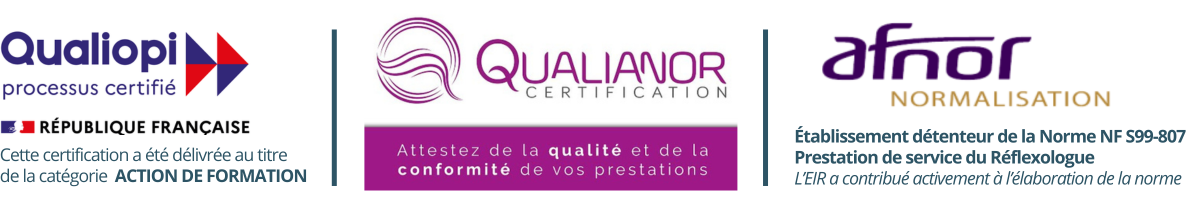 Certification Qualiopi formation réflexologie EIR